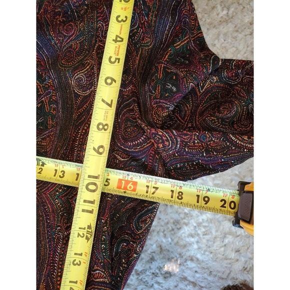 Vintage Joan Sparks for Daniel Barrett Paisley Wool Midi Dress Small - Picture 12 of 15